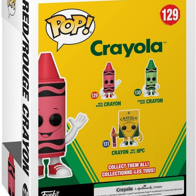 FUNKO POP CRAYOLA HALLMARK 繪兒樂 紅色 蠟筆 品牌吉祥物 129