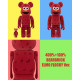 BEETLE BE@RBRICK 芝麻街 艾蒙 ELMO FLOCKY 植絨版 庫柏力克熊 100 400%