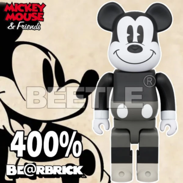 BEETLE BE@RBRICK MICKEY MOUSE 米奇 迪士尼 黑白灰 米老鼠 B&W DISNEY 400%