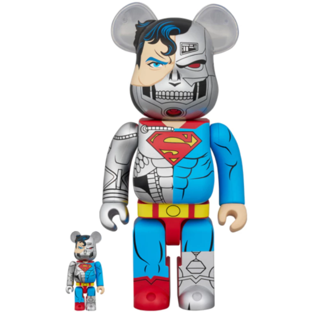 BEETLE BE@RBRICK 機械超人 DC CYBORG SUPERMAN 庫柏力克熊 100% 400%