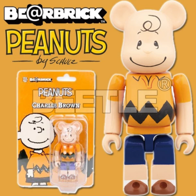 BEETLE BE@RBRICK BEARBRICK CHARLIE BROWN 花生漫畫 史努比 查理布朗 100%