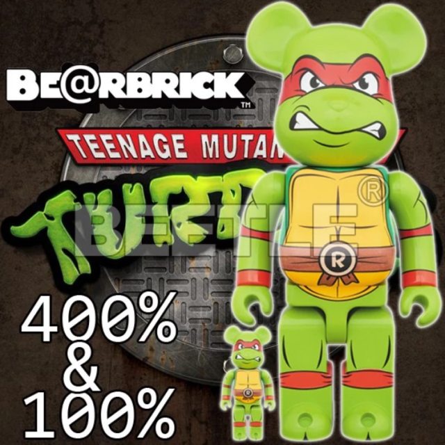 BEETLE BE@RBRICK NINJA TURTLES RAPHAEL 紅色 忍者龜 拉斐爾 100% 400%