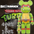 BEETLE BE@RBRICK NINJA TURTLES RAPHAEL 紅色 忍者龜 拉斐爾 100% 400%