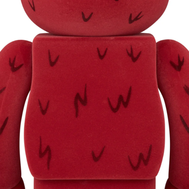 BEETLE BE@RBRICK 芝麻街 艾蒙 ELMO FLOCKY 植絨版 庫柏力克熊 100 400%