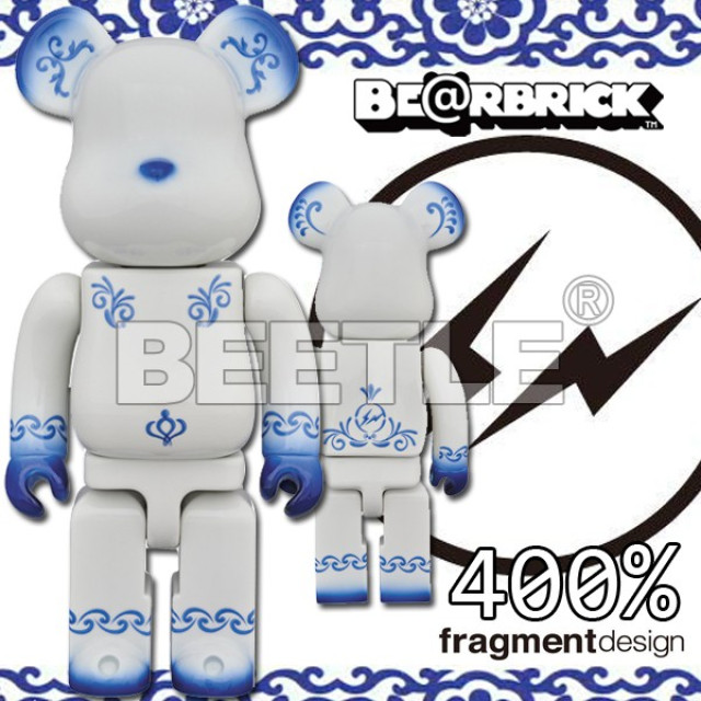 BEETLE BE@RBRICK 九谷燒 閃電 藤原浩 FRAGMENT 瓷 BEARBRICK 庫柏力克熊 400%