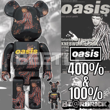BEETLE BE@RBRICK OASIS 綠洲合唱團 NOEL GALLAGHER 庫柏力克熊 100 400%
