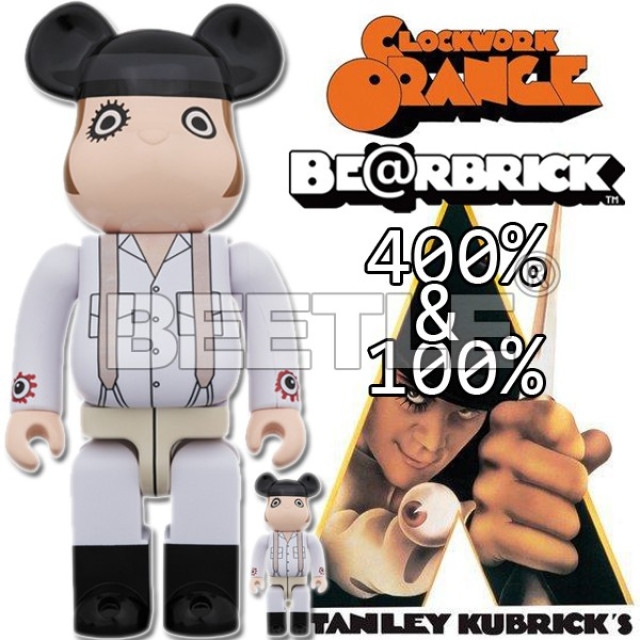 BEETLE BE@RBRICK ALEX 艾力克斯 ORANGE 發條橘子 庫柏力克熊 100% 400%