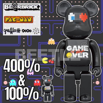 BEETLE BE@RBRICK PAC-MAN GRAFFLEX 9090 S.H.I.P&CREW 100 400%