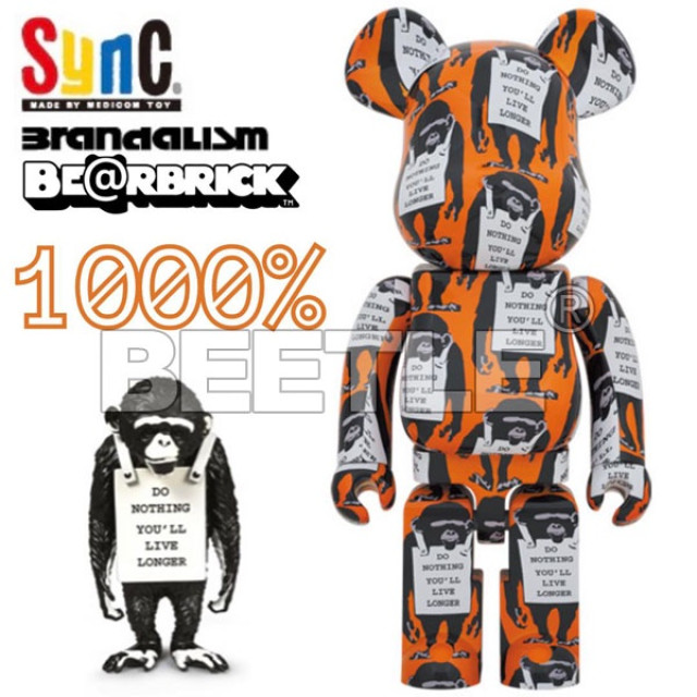 BEETLE BE@RBRICK MONKEY SIGN BANKSY 班克斯 SYNC 庫柏力克熊 1000%