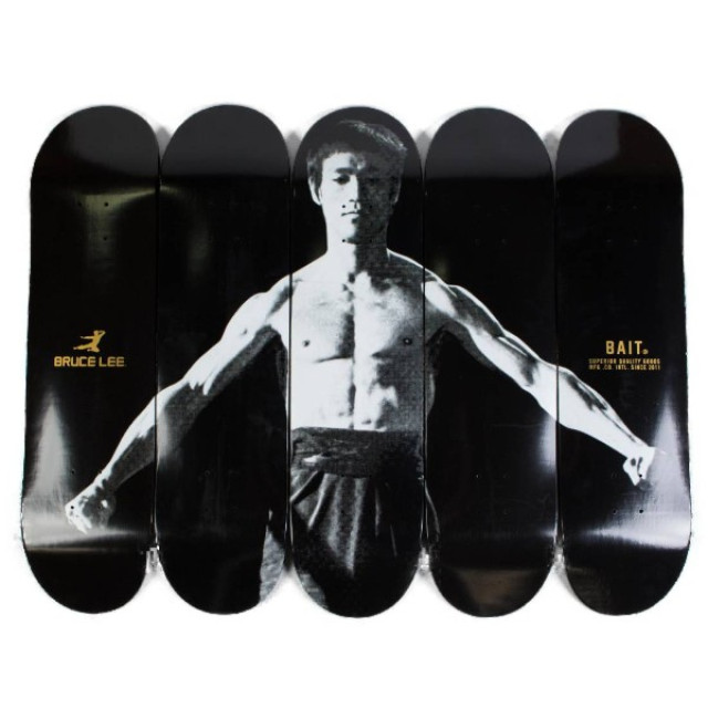 BEETLE BAIT X BRUCE LEE SKATEBOARD 5 PIECE SET 李小龍 滑板 黑色