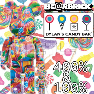 BEETLE BE@RBRICK DYLAN'S CANDY BAR 迪倫糖果吧 水轉印 庫柏力克熊 100% 400%