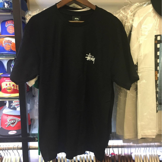 BEETLE STUSSY BASIC LOGO TEE 黑白 黑底 白LOGO 經典款 短TEE XL