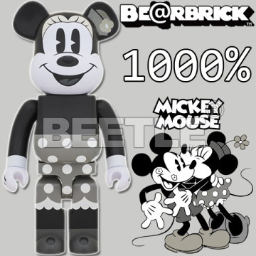 BEETLE BE@RBRICK 米妮 黑灰 DISNEY 迪士尼 米老鼠 MINNIE 庫柏力克熊 1000%