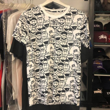 BEETLE SESAME STREET 芝麻街 哈利怪獸 奧斯卡 ELMO 大鳥 餅乾怪獸 黑白 TEE