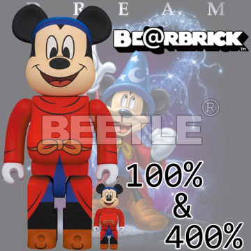 BEETLE BE@RBRICK 魔法米奇 FANTASIA MICKEY 庫柏力克熊 幻想曲 米奇 100% 400%