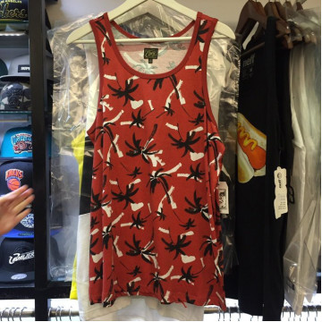 BEETLE 2015 美國品牌 OBEY GULF 夏威夷 黑白 紅黑 椰子樹 背心 TANK TEE S M