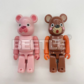 BEETLE BE@RBRICK POKO PANG 波兔村 保衛戰 粉紅兔 棕熊 S35 2入 100%