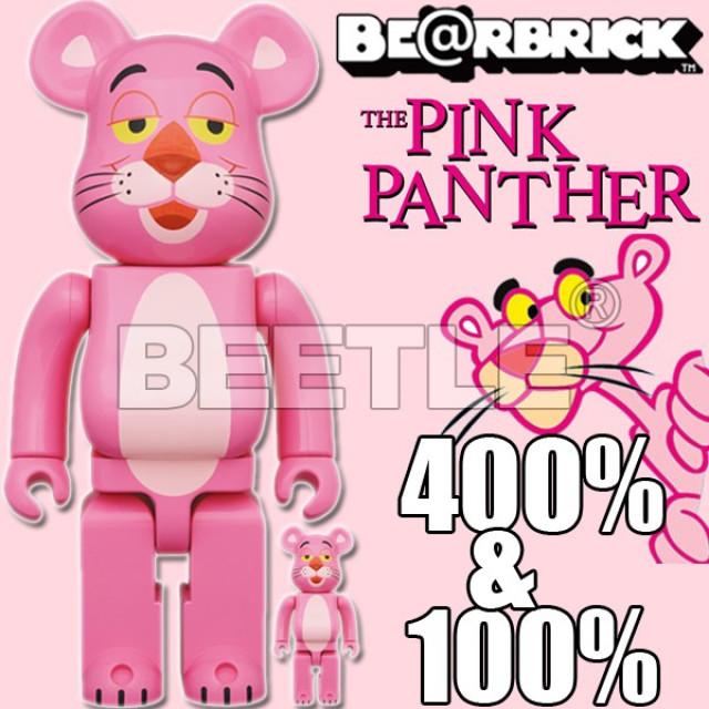 BEETLE BE@RBRICK 頑皮豹 PINK PANTHER 粉紅豹 BEARBRICK 100% 400%