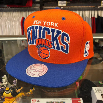 BEETLE MITCHELL&NESS NBA 紐約尼克 藍橘 SNAPBACK KNICKS 後扣棒球帽 林書豪