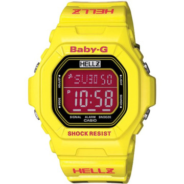 BEETLE PLUS CASIO BABY G X HELLZ 聯名 BG5600HZ-9 黃粉 棋盤格錶帶