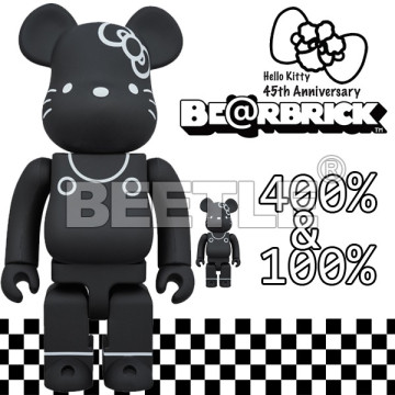 BEETLE BE@RBRICK HELLO KITTY 凱蒂貓 45周年 80年代 黑白 熊耳 100 400%
