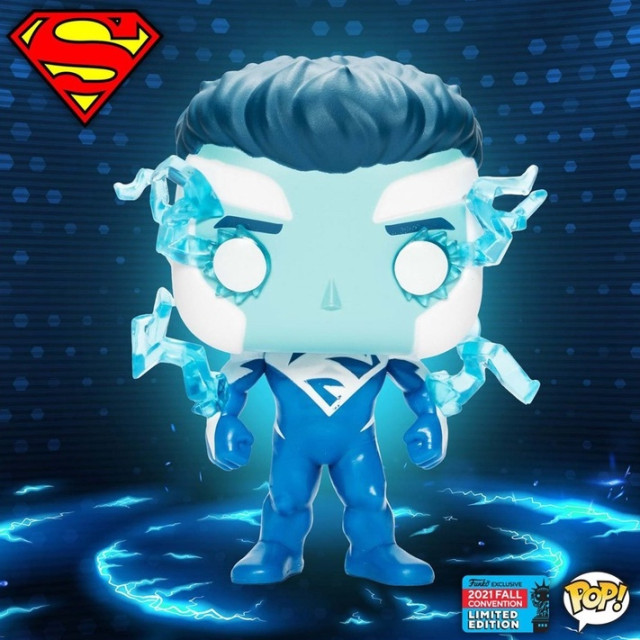 BEETLE FUNKO POP DC SUPERMAN BLUE 超人 2021 展場限定 貼紙 電力藍超人 419