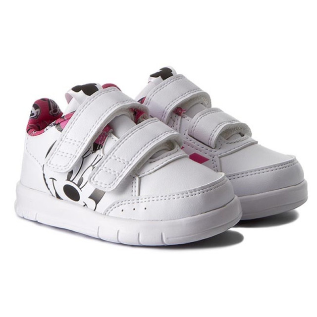 童鞋 BEETLE ADIDAS DISNEY MINNIE CF 米妮 魔鬼氈 白粉紅 BY2644 14 15CM