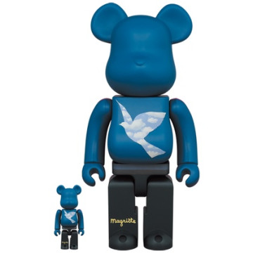BEETLE BE@RBRICK RENE MAGRITTE 鴿子雷內·馬格利特 藍天白雲 限定 100 400%