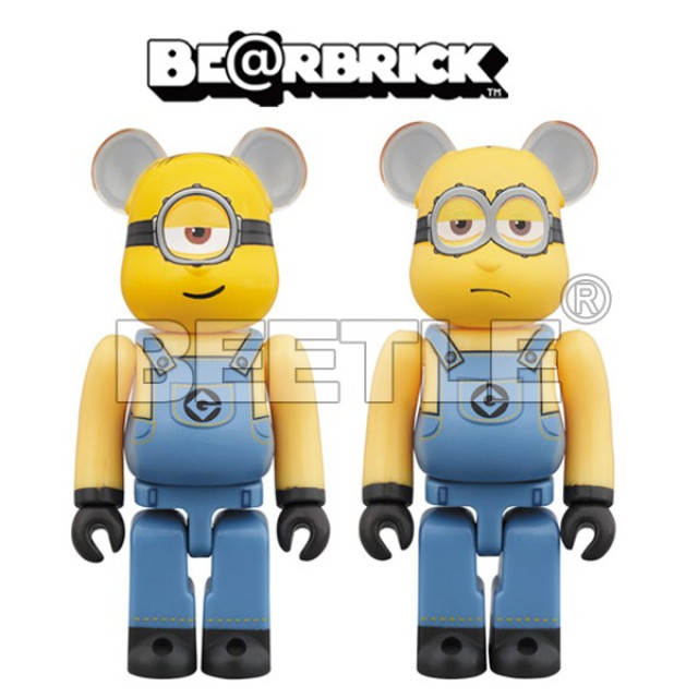 BEETLE BE@RBRICK MINIONS KEVIN STUART 神偷奶爸 小小兵 兩入一組 100%