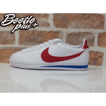 BEETLE NIKE WMNS CLASSIC CORTEZ LEATHER 阿甘 白紅藍 807471-103 29