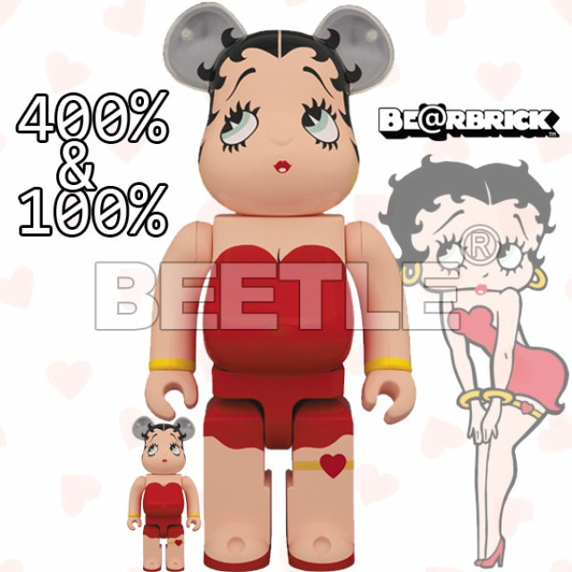 BEETLE BE@RBRICK BETTY BOOP 貝蒂娃娃 性感尤物 庫柏力克熊 紅色 100 400%
