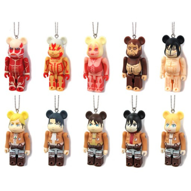 BEETLE BE@RBRICK 進擊的巨人 公仔 吊飾 盒抽 大全套 10入 不重複 100% 艾連 兵長 超大型巨人