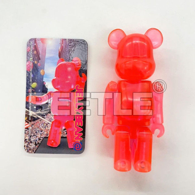 BEETLE BE@RBRICK 4代 S4 JELLYBEAN 果凍 螢光粉 粉色 BEARBRICK 100%