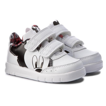 童鞋 BEETLE ADIDAS DISNEY MICKEY CF  米奇 魔鬼氈 白黒紅 BY2643 14 15CM