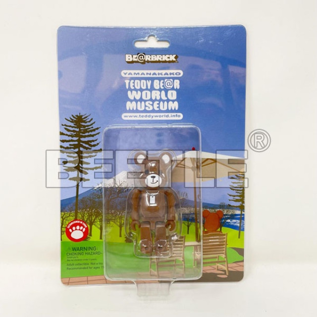 BEETLE BE@RBRICK 庫柏力克熊 吊卡 TEDDY BEAR WORLD MUSEUM 泰迪熊 咖 100%