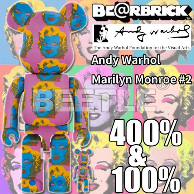 BEETLE BE@RBRICK 瑪麗蓮夢露 安迪沃荷 粉色 MARILYN MONROE ANDY 100% 400%