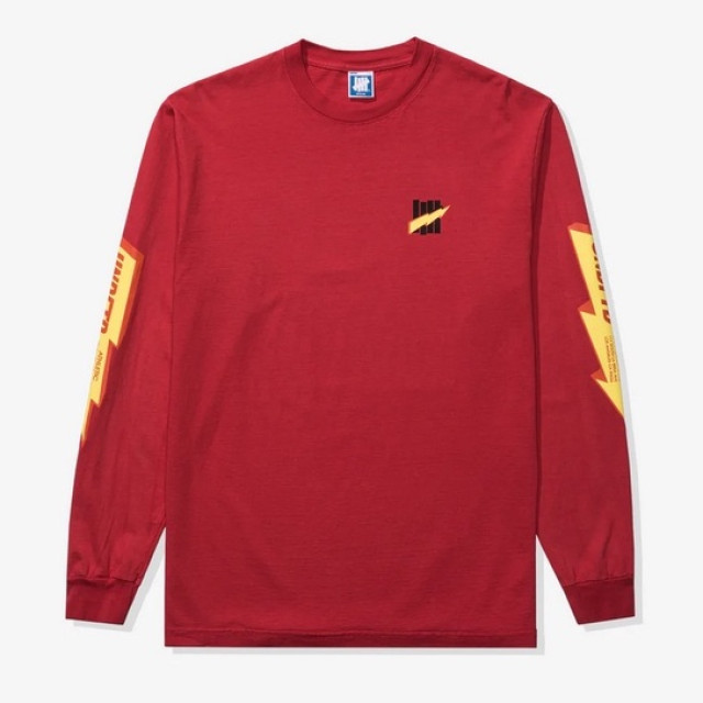 BEETLE UNDEFEATED FLASH GARNET 酒紅 石榴紅 LOGO 閃電 柵欄 美版 薄長袖