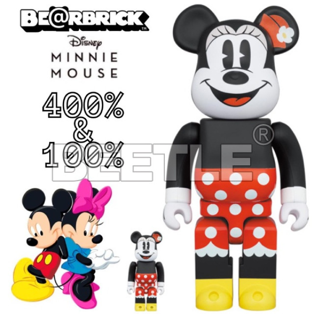 BEETLE BE@RBRICK 米妮 迪士尼 米老鼠 DISNEY MINNIE 庫柏力克熊 100% 400%