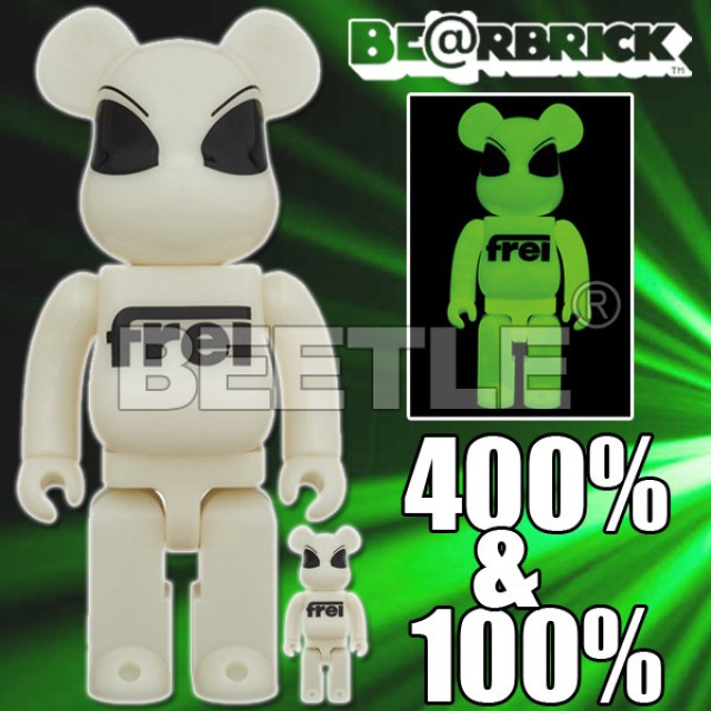 BEETLE BE@RBRICK IN FREI ALIENS COLLECTION 夜光 外星人 100 400%
