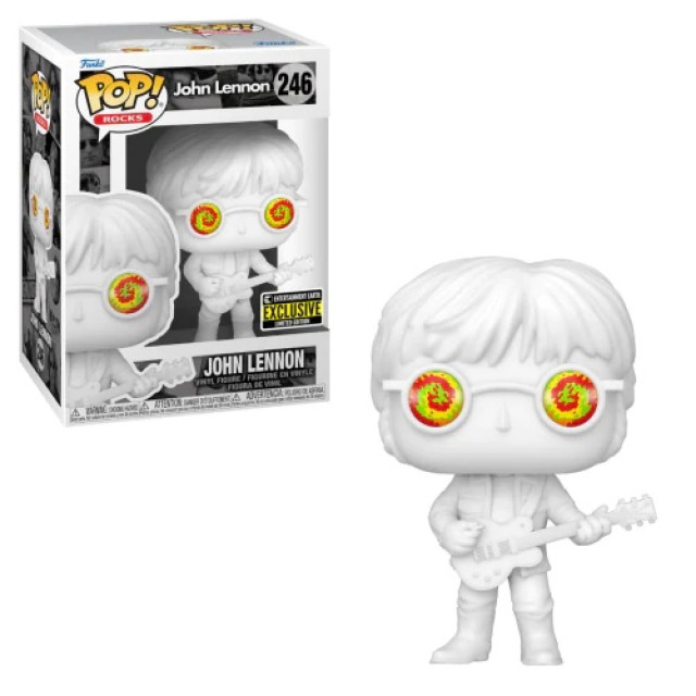 BEETLE FUNKO POP ROCKS 約翰藍儂 JOHN LENNON 銀白 EE 貼紙 限定 246