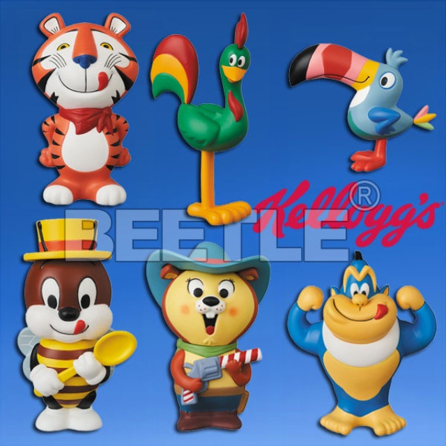 BEETLE MEDICOM TOY UDF 家樂氏 KELLOGG 東尼虎 麥片 公仔 全6種 大全套