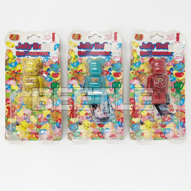 BEETLE BE@RBRICK JELLY BELLY 雷根糖 豆豆糖 吊卡 公仔 老物 庫柏力克熊 100%