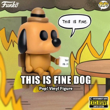 BEETLE FUNKO POP THIS IS FINE DOG 咖啡杯 狗 MEME EE 限量 貼紙 迷因 版本