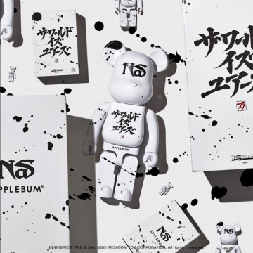 BEETLE BE@RBRICK NAS APPLEBUM WHITE 日本 潮牌 NS 100% 400%
