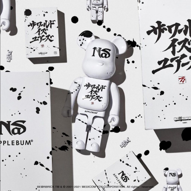 BEETLE BE@RBRICK NAS APPLEBUM WHITE 日本 潮牌 NS 100% 400%