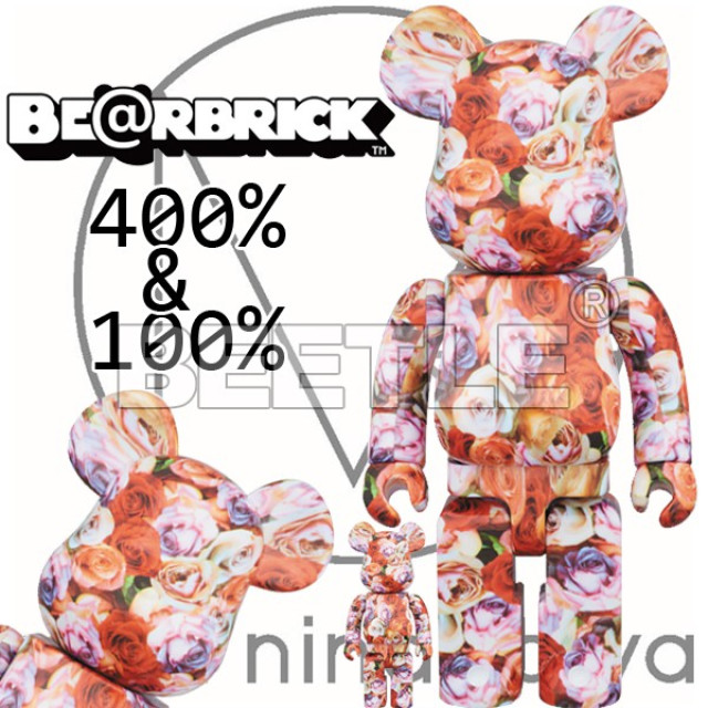 BEETLE BE@RBRICK MIKA NINAGAWA 蜷川實花 彩色 玫瑰 ROSE 四代 100 400%