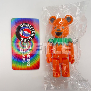 BEETLE BE@RBRICK GRATEFUL DEAD DANCING BEAR 跳舞熊 橘 S29 100%