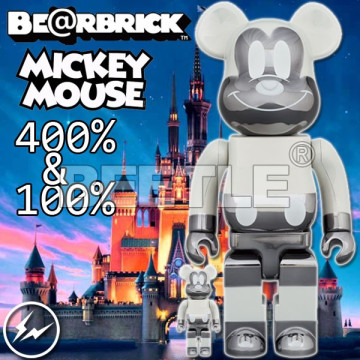 BEETLE BE@RBRICK MICKEY REVERSE 電鍍 米奇 FRAGMENT 閃電 100 400%