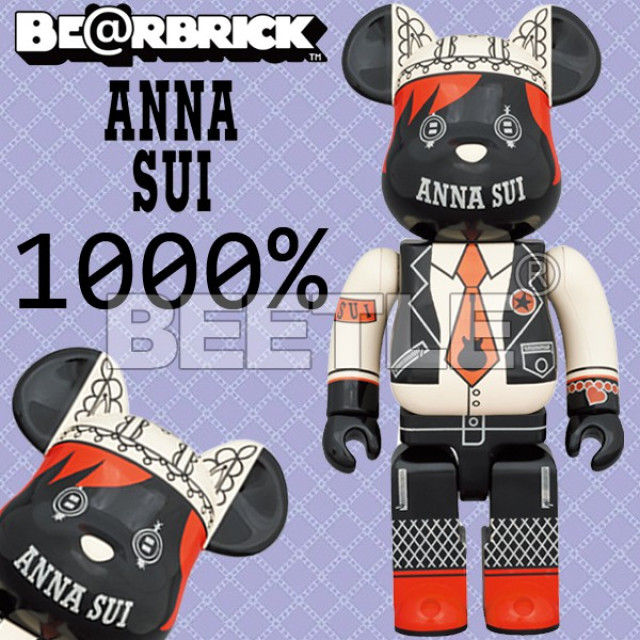 BEETLE BE@RBRICK ANNA SUI 安娜蘇 蘇安娜 RED & BEIGE 庫柏力克熊 1000%