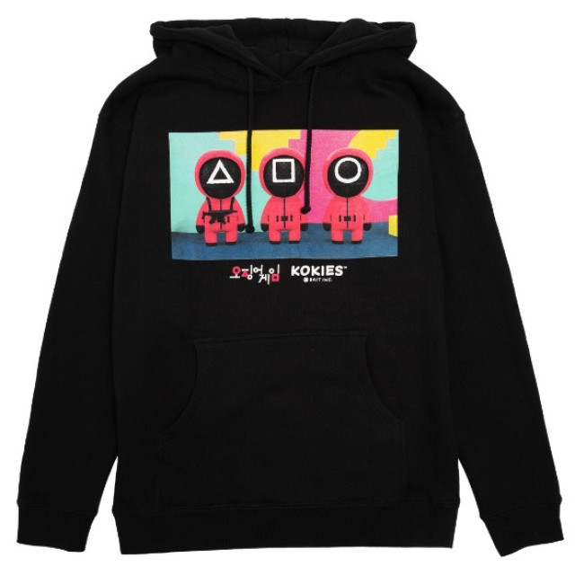 BEETLE BAIT x KOKIES x SQUID GAME 魷魚遊戲 面具人 HOODY 黑色 帽T 美國代購